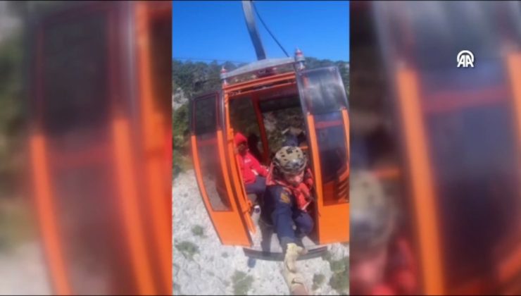 Teleferik kazasındaki kurtarma anları kamerada